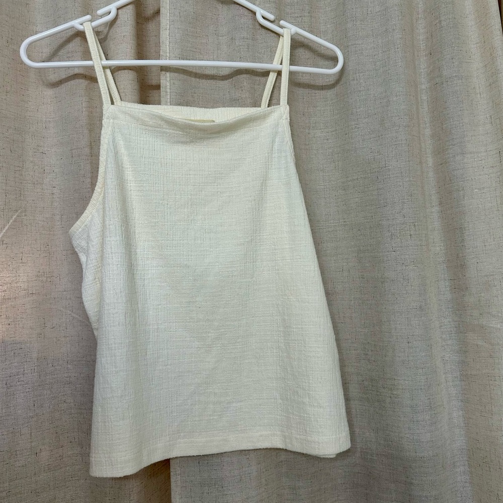 Madewell Cream Textured Tank Top